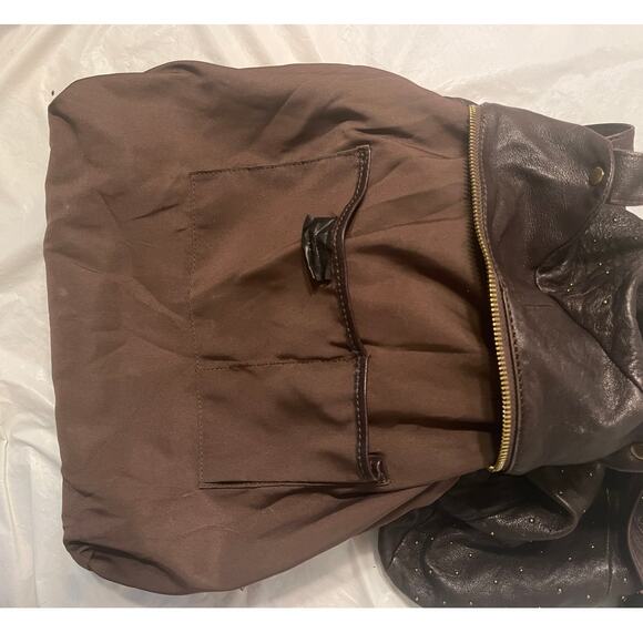 Vintage Abro brown leather crossbody bag with top handle - Picture 8 of 16